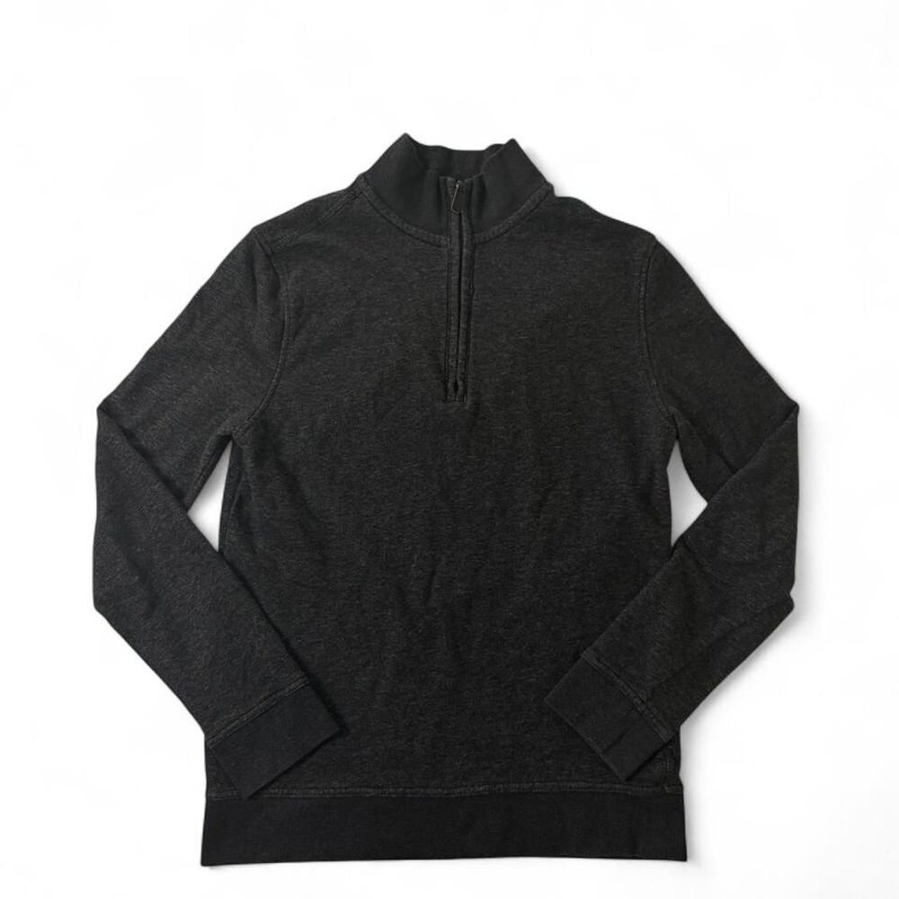 Banana republic Charcoal henley Grey Quarter Zip Pullover